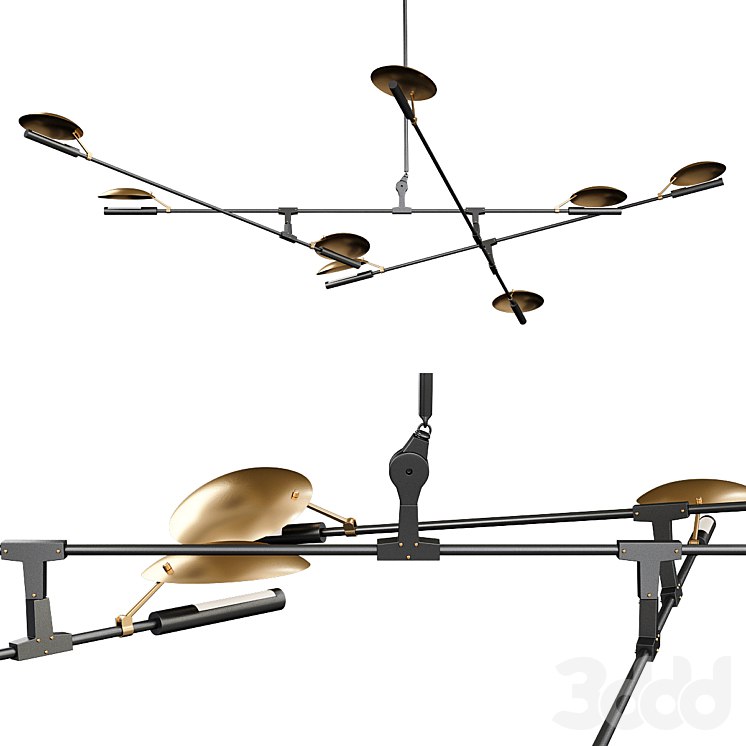 Pendant light branching disc