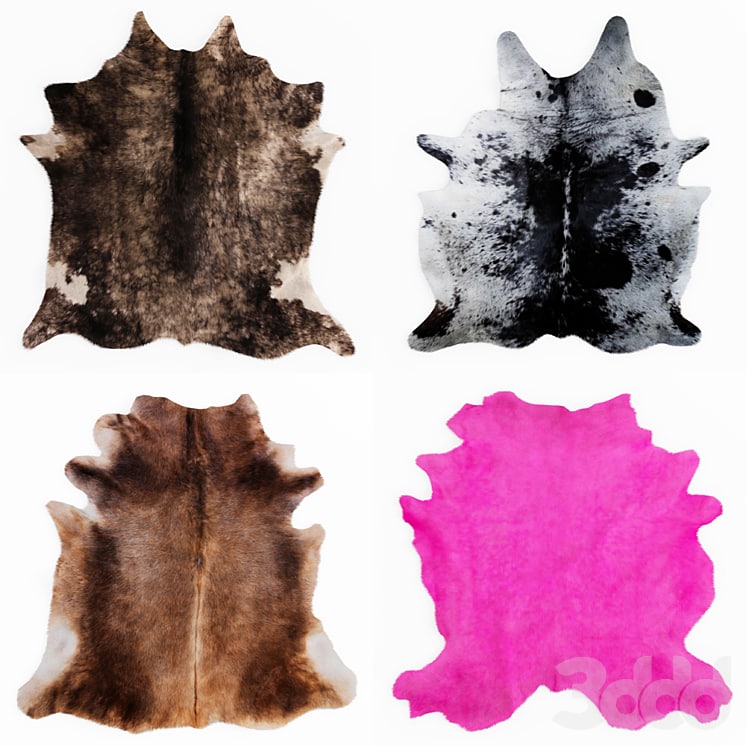 Four rugs from animal skins 07