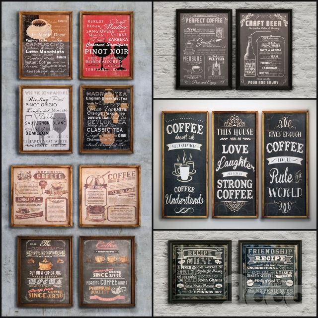 The picture in the frame: 19 piece (Collection 26) Bar topic