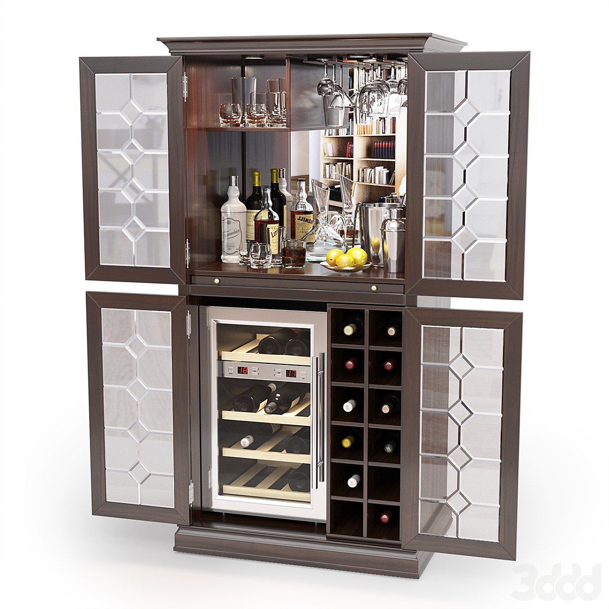 Firenze Wine and Spirits Armoire Bar
