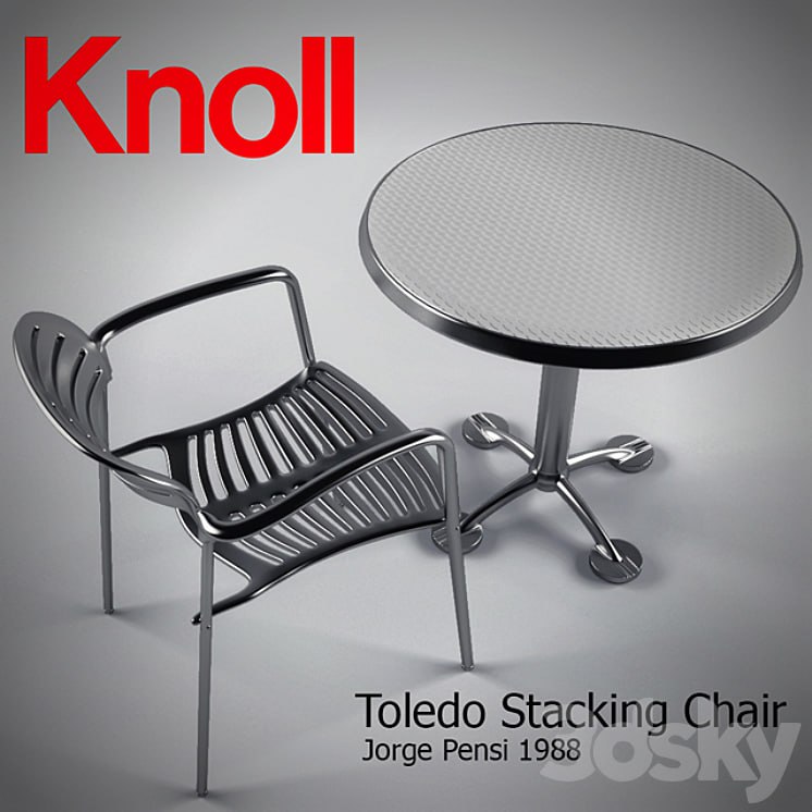 Toledo Stacking Chair and Pensi Table
