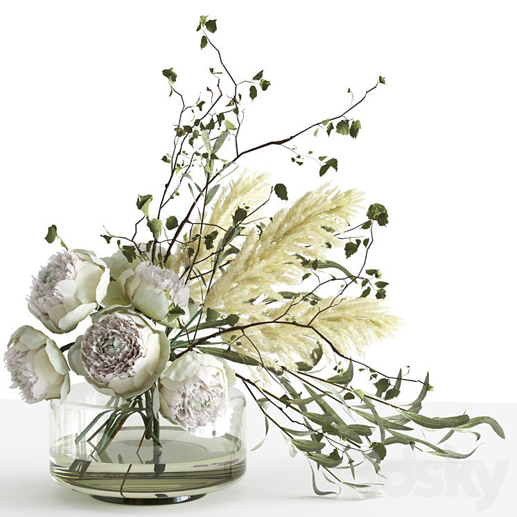 Bouquet in a glass vase