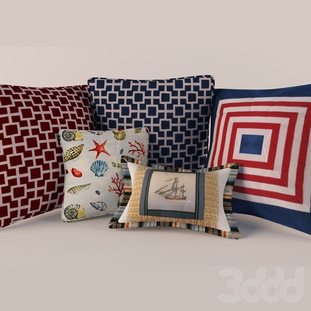 Marine-style pillows