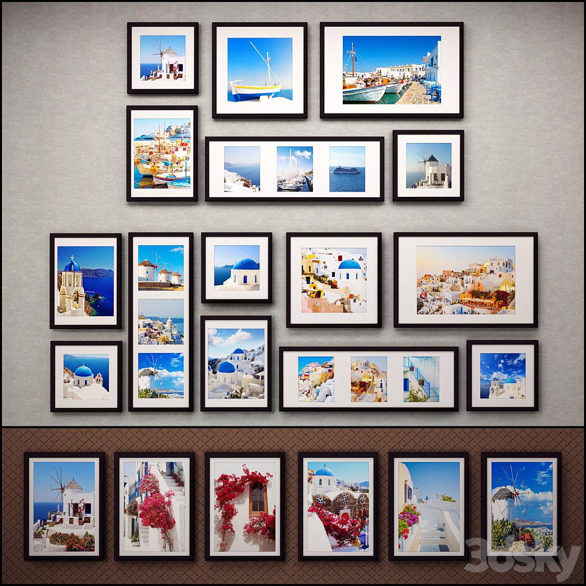 The picture in the frame: 37 pcs - 5 combinations (a collection of 37) Picture Frame