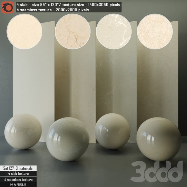 Marble Slab & Seamless texture Set 127