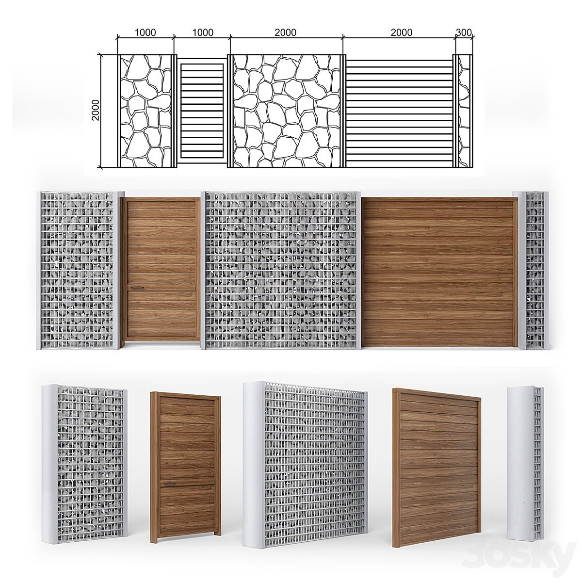 Fence gabion