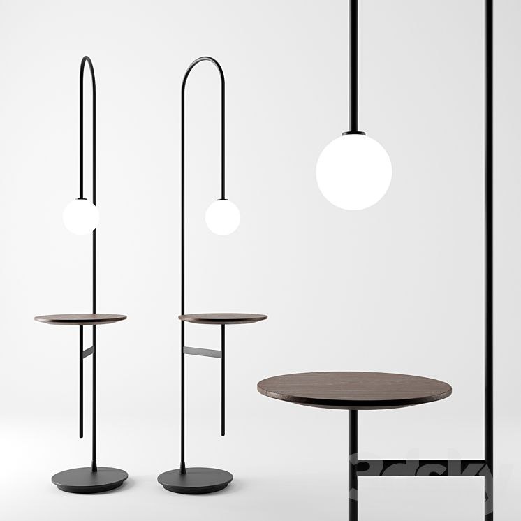 Light with a table by Living Divani