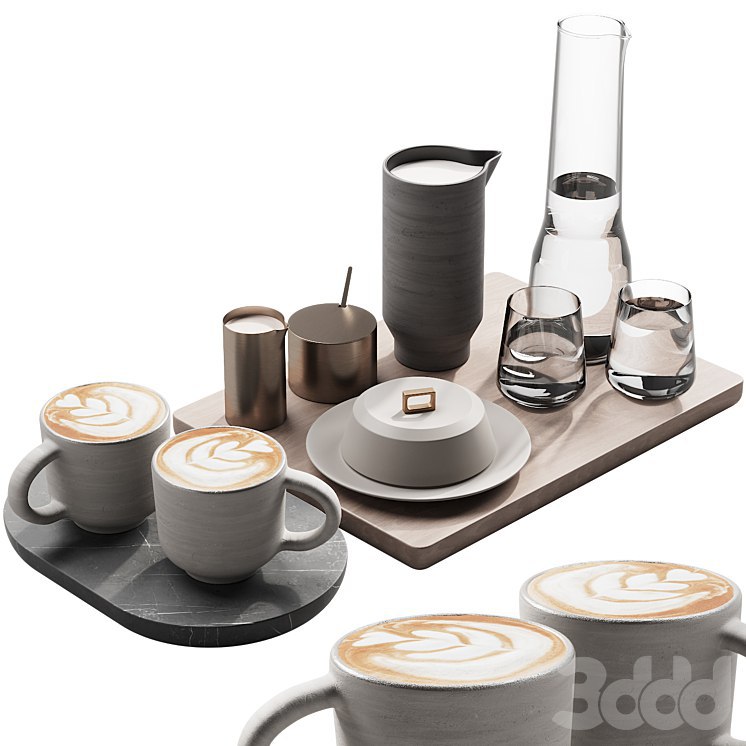 129 eat and drinks decor set 03 coffee and water kit 03 #