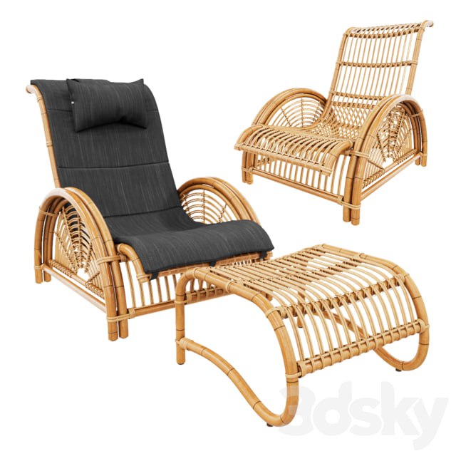 Paris Chair and Foot Stool