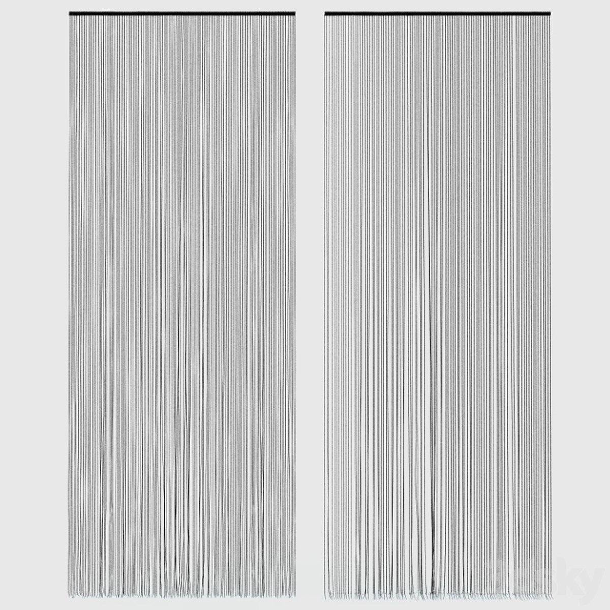 Curtains of threads. Muslin.