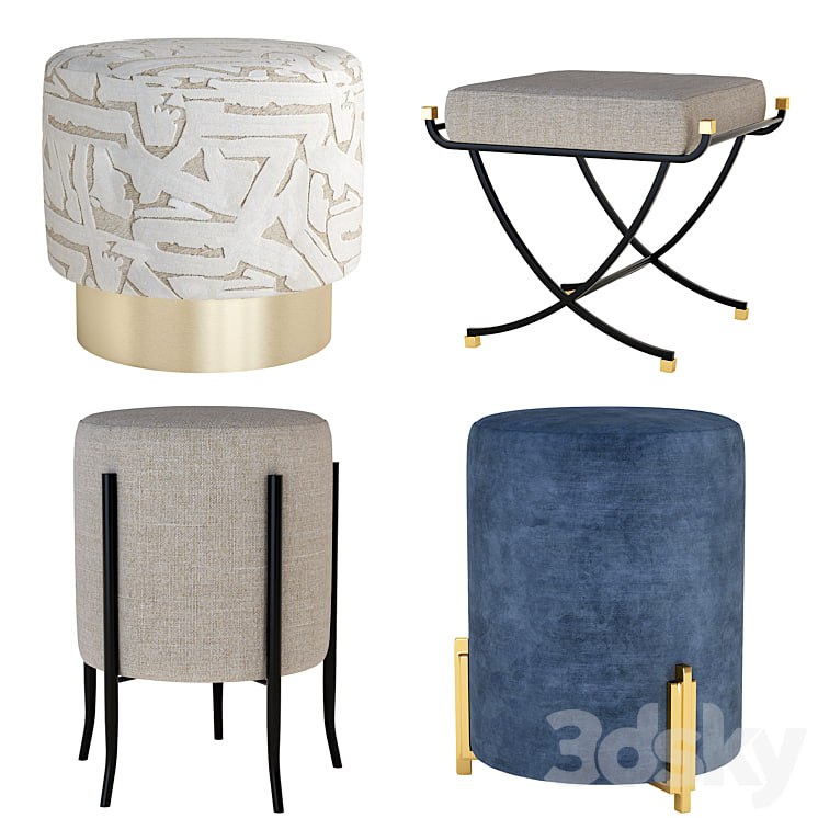 Arteriors Ottomans Set