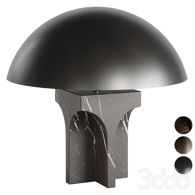 FENDI ROXIE TABLE LAMP MARQUINA BLACK MARBLE