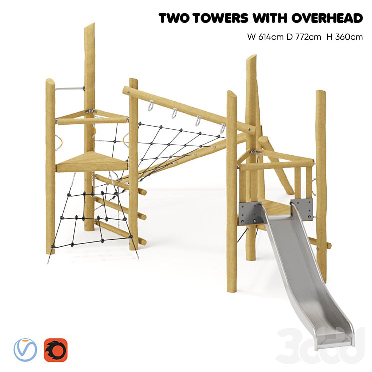 KOMPAN. “TWO TOWERS WITH OVERHEAD"