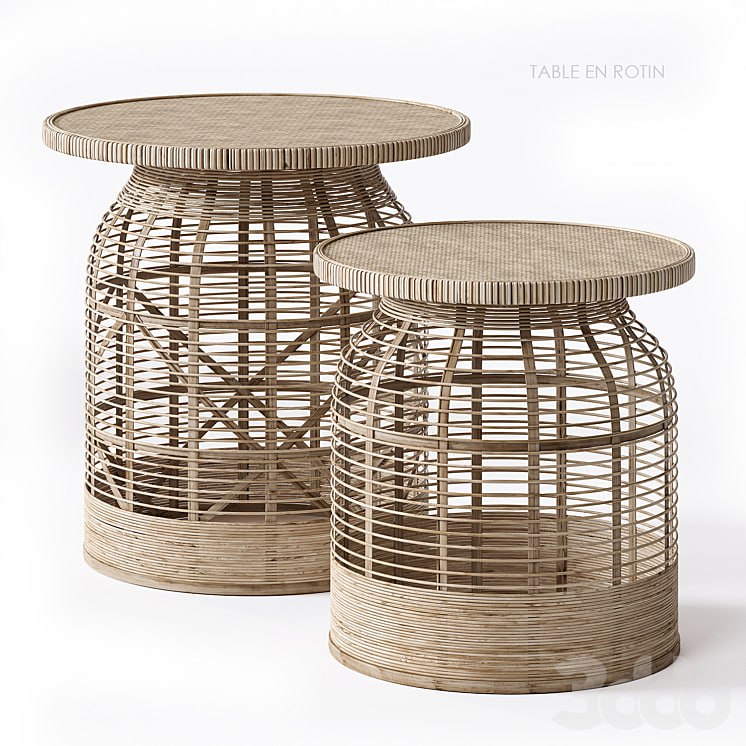 Rattan side table Madam Stoltz
