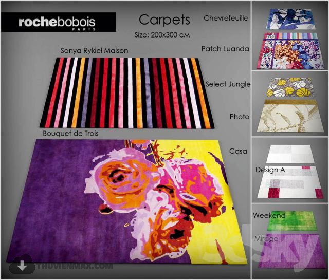 A collection of carpets of Roche Bobois