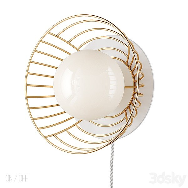 Pink Linework Metal Wall Sconce