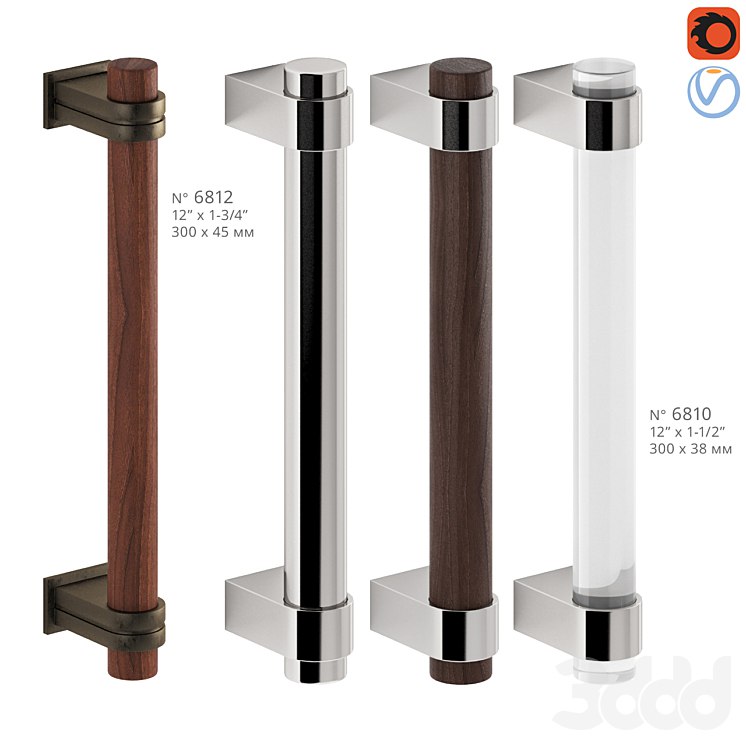 Door Pull Handles Nanz N ° 6810, 6812