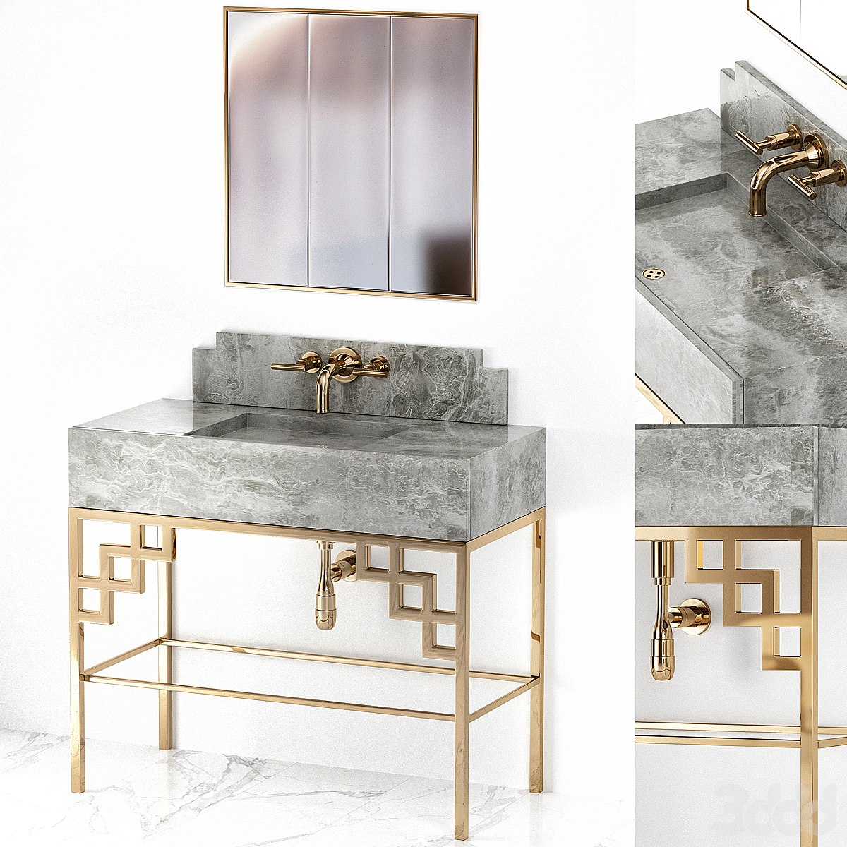 Art Deco Bathroom Mirror Luxury