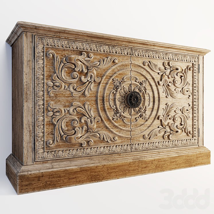 True Vintage Two Door Accent Console