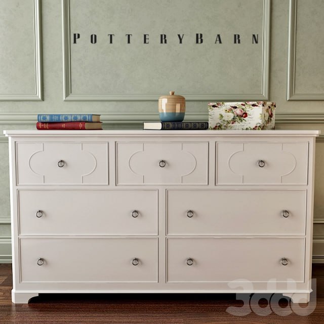 Chest of drawers PB Teen Shelby Dresser + Hutch