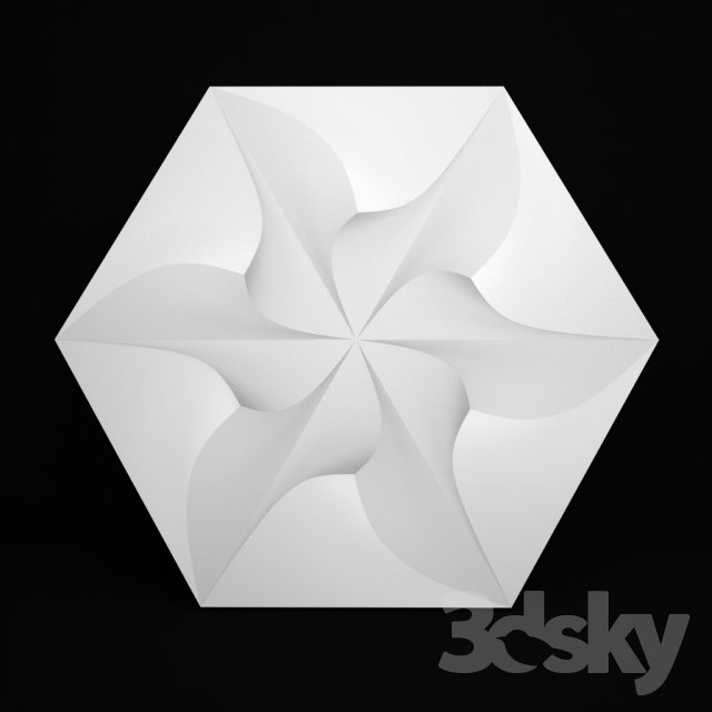 3D Hexagon Panel