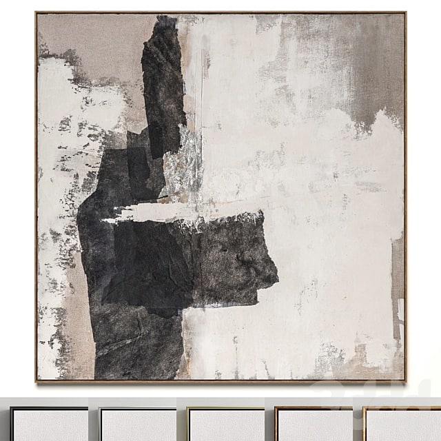 Plaster two square photo frames 46