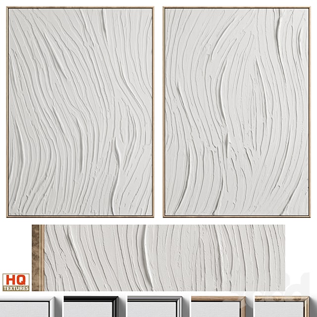White Textural Plaster Wall Art C-455
