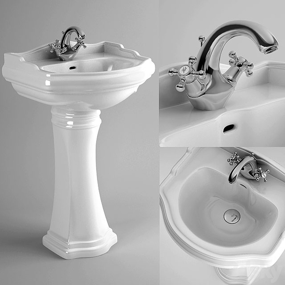 Kerasan "Retro" sink 560x465 mm