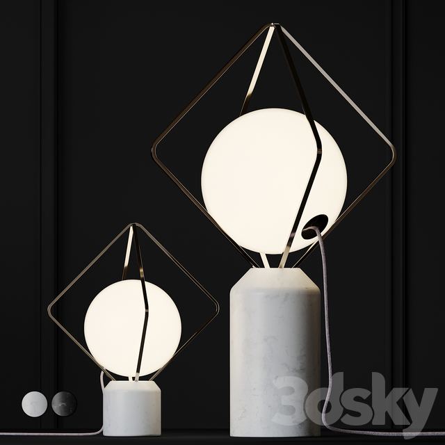 Brokis - Jack O&;Lantern Big and Small - White and Black Marble