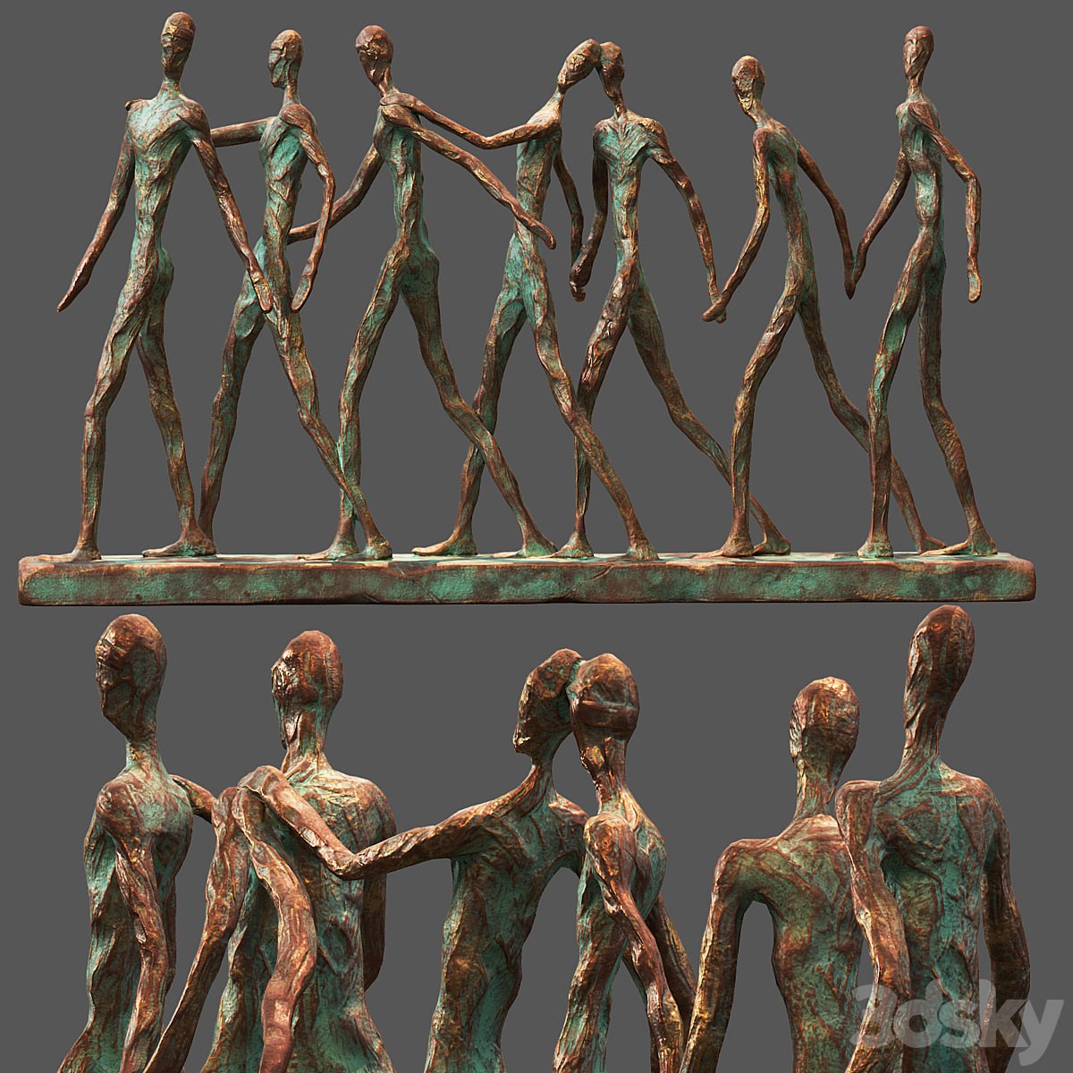 Abstract Family Camaraderie Decorative Showpiece Ornament