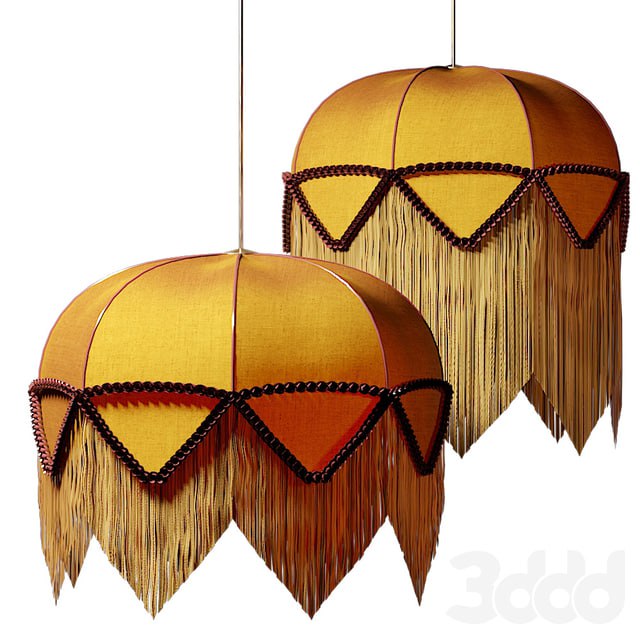 Retro lampshade fabric with muslin