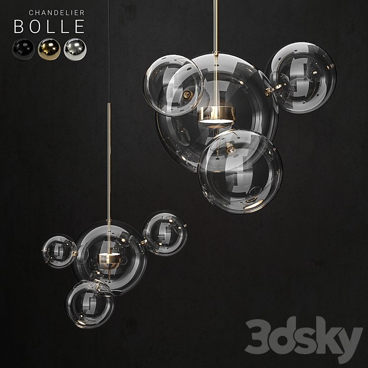 Chandelier Giopato & Coombes Bolle 4 lights