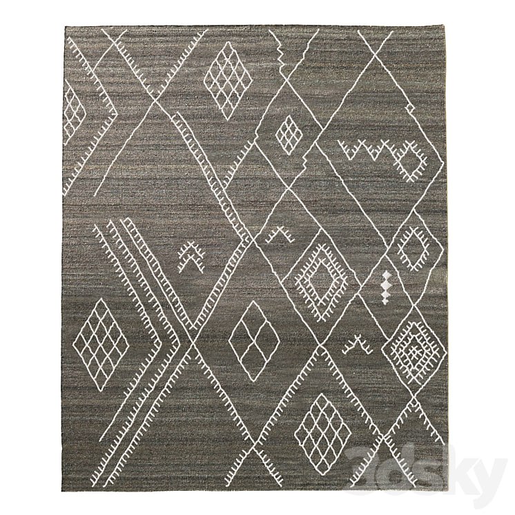 SARTO EMBROIDERED FLATWEAVE RUG