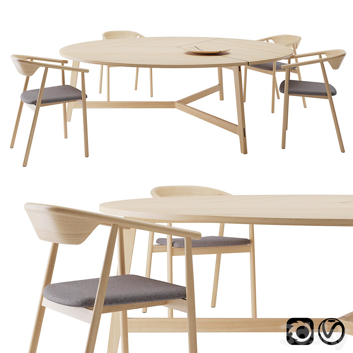 Mawari Table by De Padova