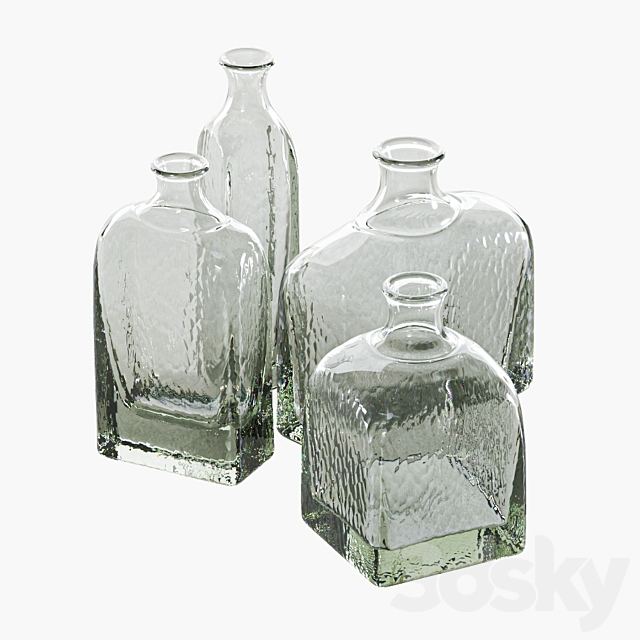 Glass bottle vases