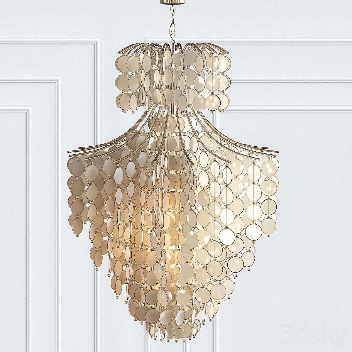 Dripping Capiz 2-Light Chandelier