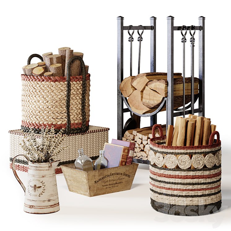 Decorative Set with Baskets 01