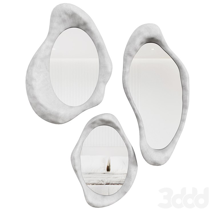 Mirror in a stucco frame