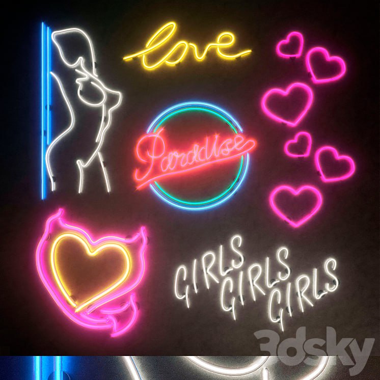 Light modules. Set 34. Neon