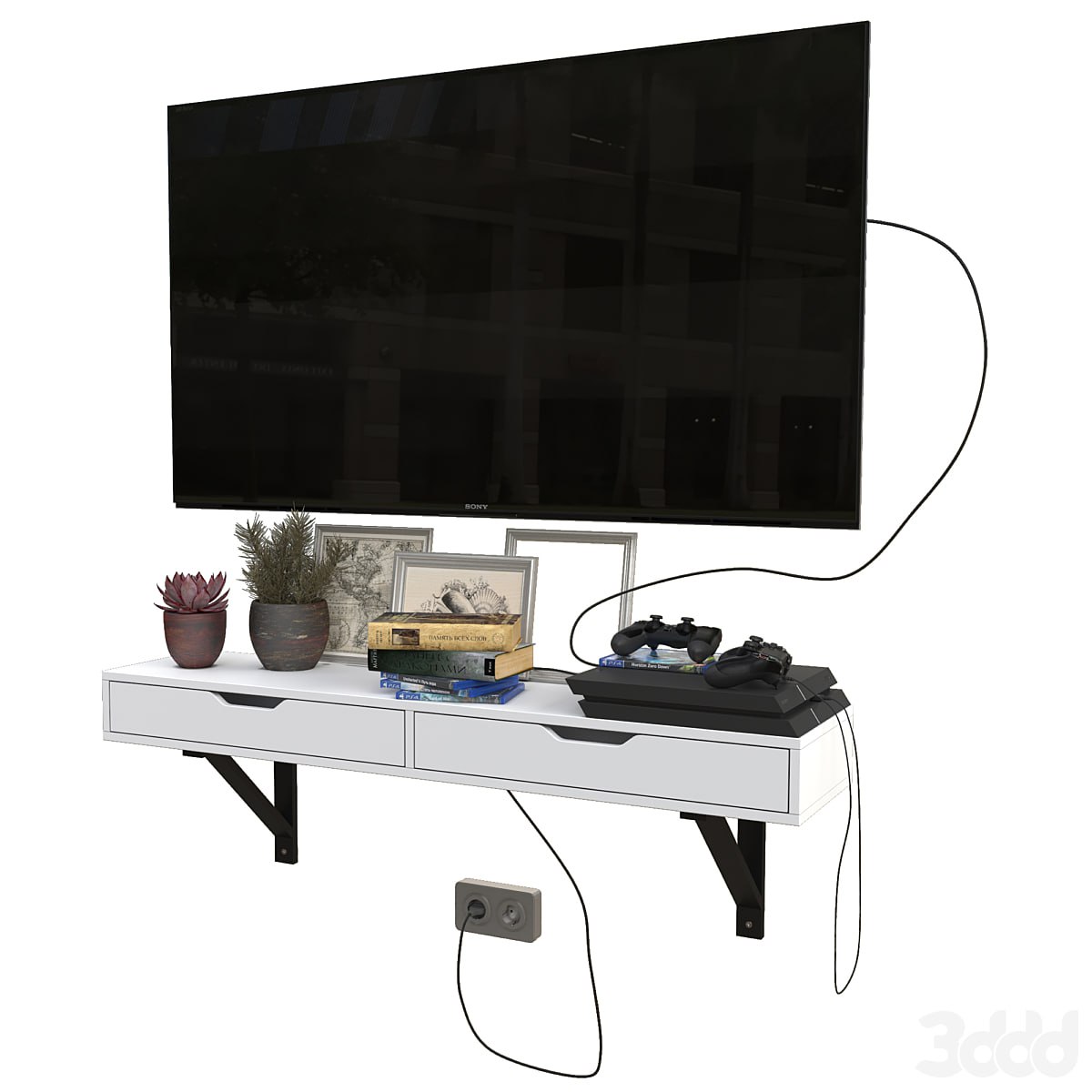TV set with playstation 4 ’s