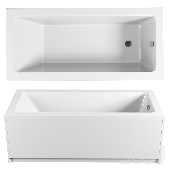Acrylic bathtub Excellent Wave 180x80