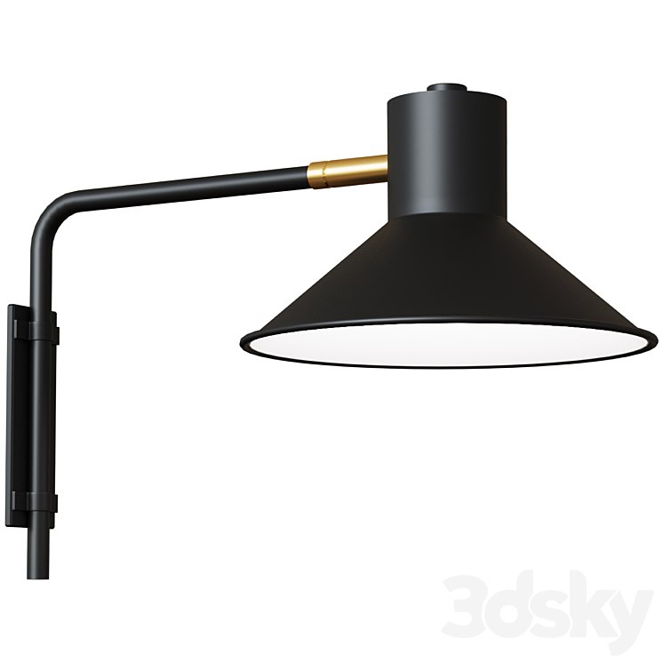 Wall lamp Plass black small