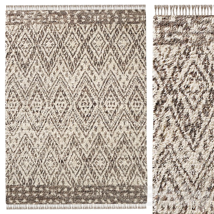 FAIZA BORDER WOOL RUG