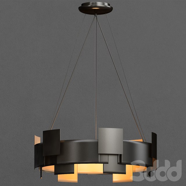 Moderne Chandelier Pendant LED, Olde Bronze