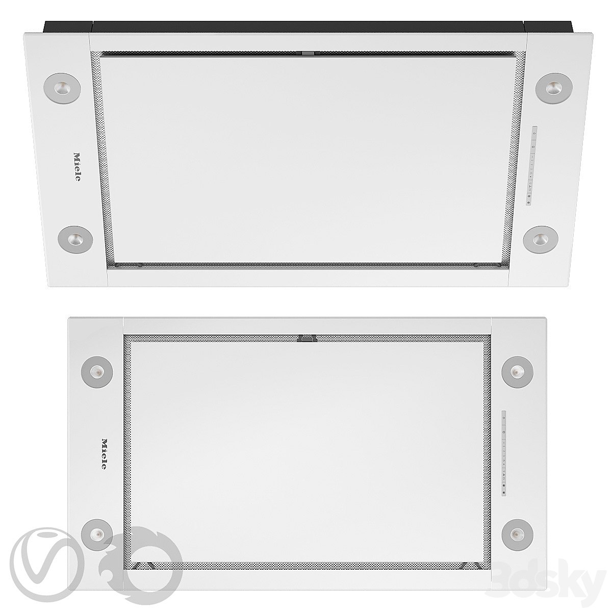 MIELE Mortise ceiling hood DA 2808 900 mm white