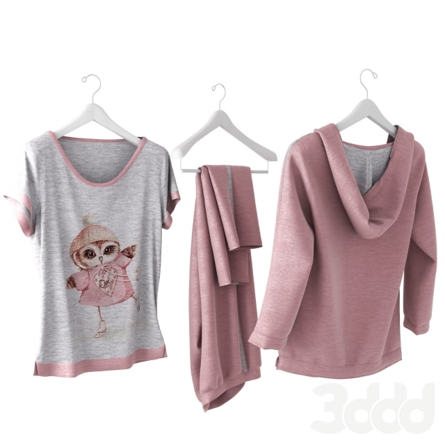 Sportswear on hangers