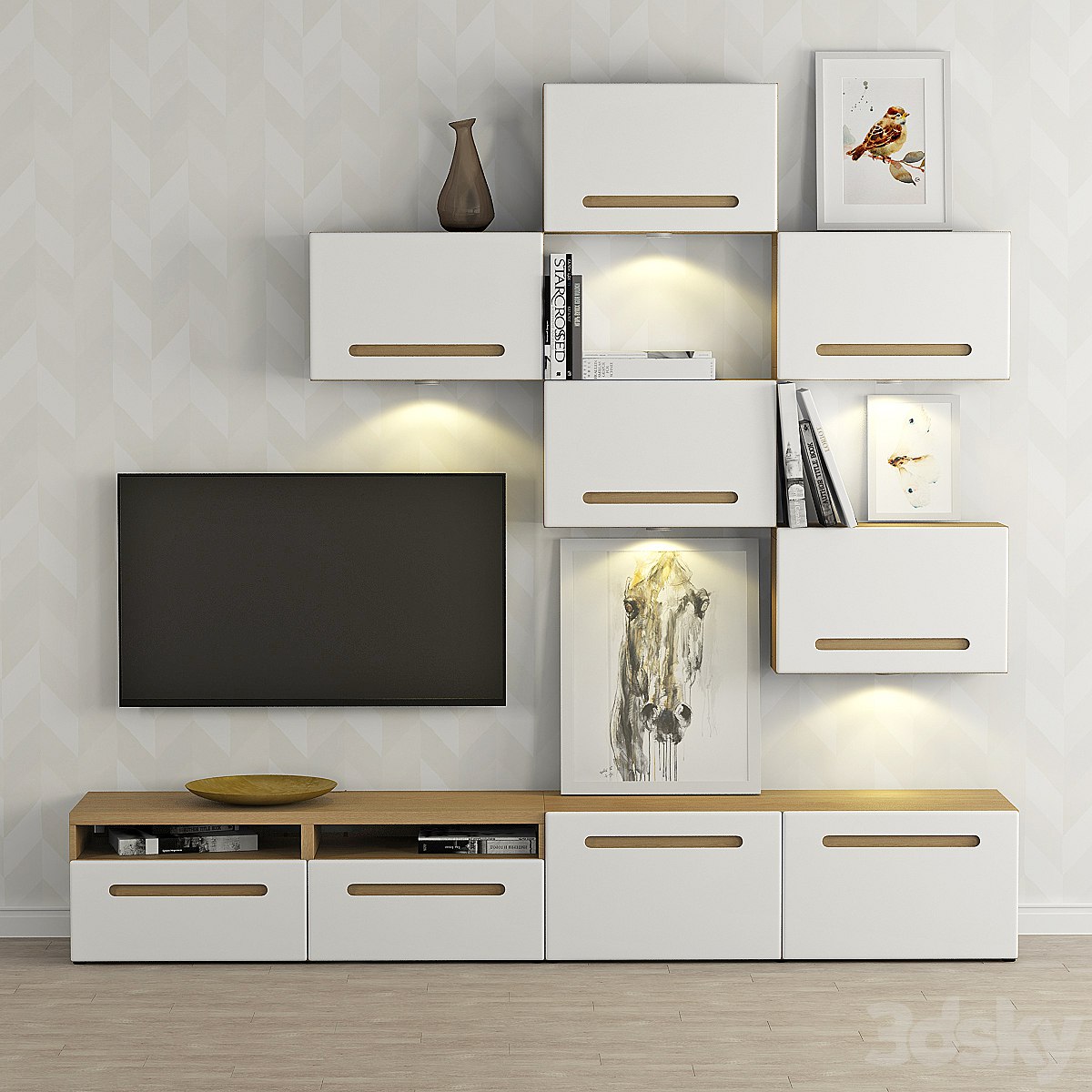 Cabinet for TV and multimedia Ikea BESTO / Besta Marwick.