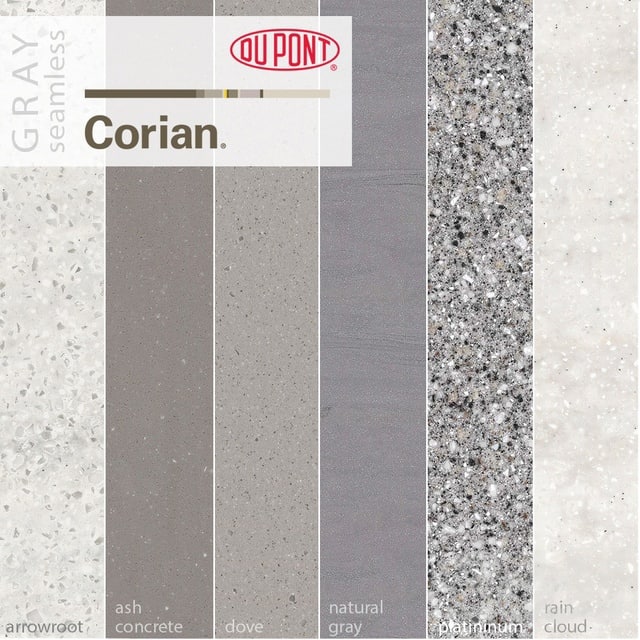 Dupont Corian Kitchen Countertops Gray 1
