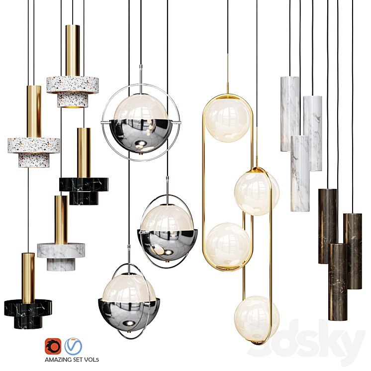 Four Pendant Lights amazing set vol5 #