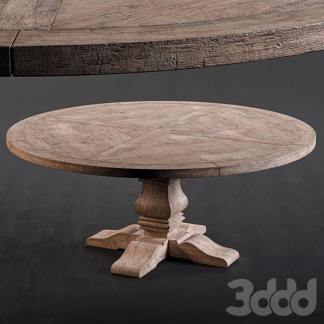 RH Salvaged Wood Round Dining Table